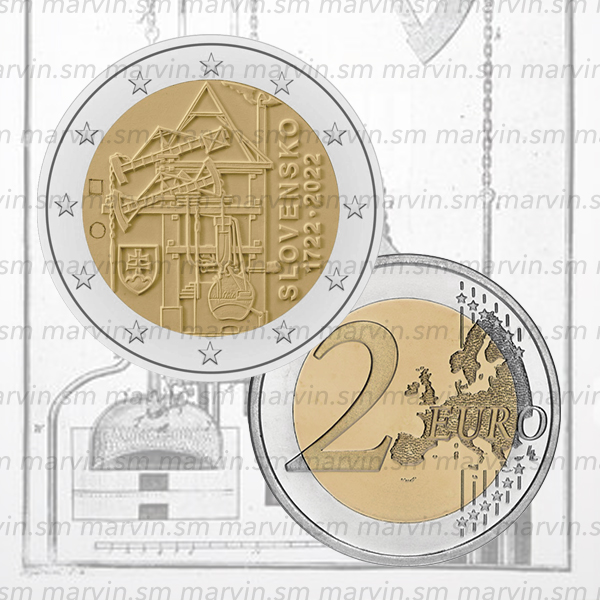 2 Euro Atmospheric Steam Engine Slovakia 2022 UNC