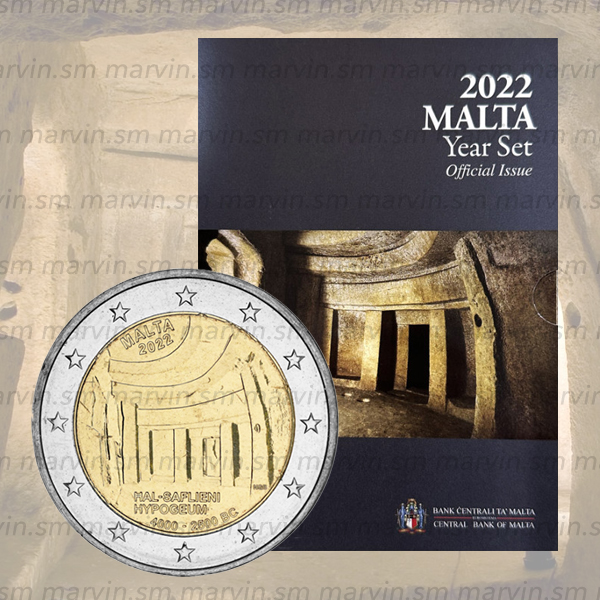 Euro Set Ħal Saflieni Hypogeum Malta 2022 9 coins BU