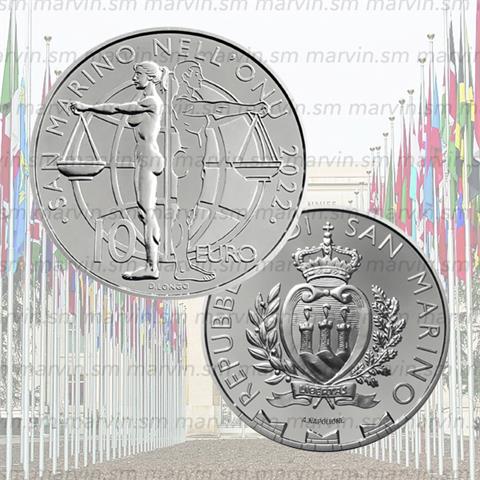  10 euro - ONU - San Marino - 2022 - Argento - FS 