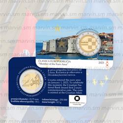 2 euro - Adozione dell'Euro - Croazia - 2023 - Coincard - FDC