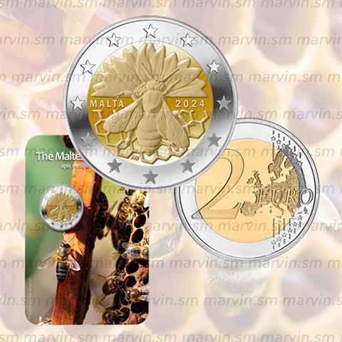  2 euro - Ape Mellifera Maltese - Malta - 2024 - Coincard - FDC 