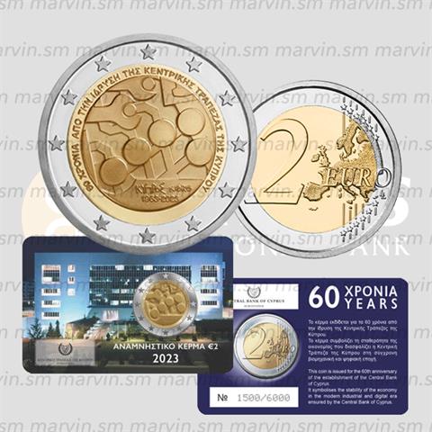  2 euro - Banca Nazionale - Cipro - 2023 - Coincard FDC 