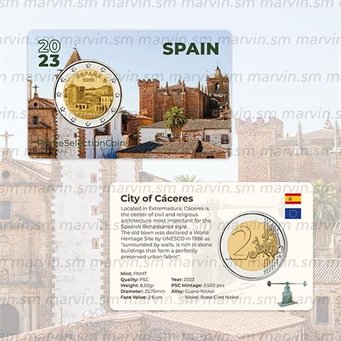  2 euro - Cáceres - Spagna - 2023 - PSC 