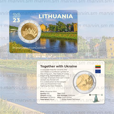  2 euro - Insieme per l'Ucraina - Lituania - 2023 - PSC 