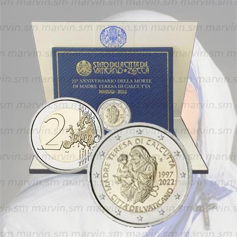  2 euro - Madre Teresa di Calcutta - Vaticano - 2022 - FDC 