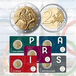 2 euro olimpiadi francia 2024 5 coincard fdc