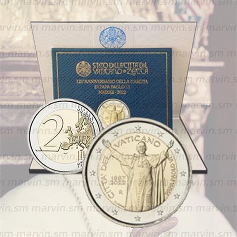  2 euro - Papa Paolo VI - Vaticano - 2022 - FDC 