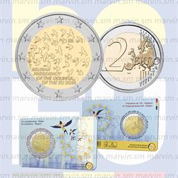 2 euro presidenza ue belgio 2024 coincard fdc