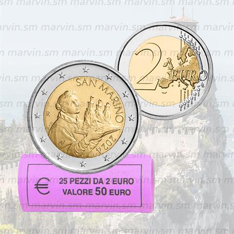  2 euro - Santo Marino - San Marino - 2024 - Rotolino - UNC 