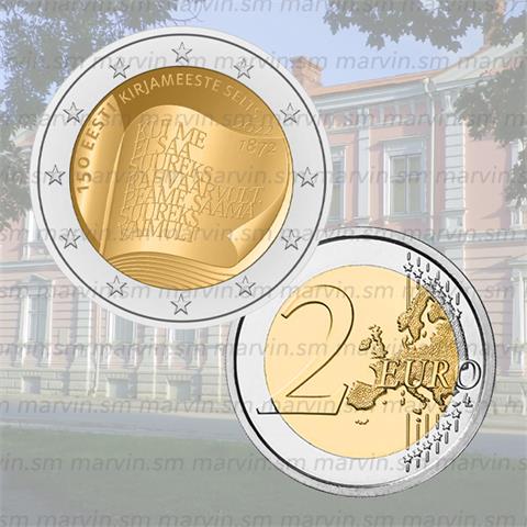  2 euro - Società Letteraria - Estonia - 2022 - UNC 