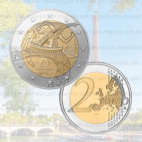  2 euro - Torre Eiffel - Francia - 2024 - UNC 