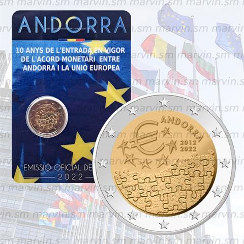  2 euro - Accordi EU - Andorra - 2022 - FDC 