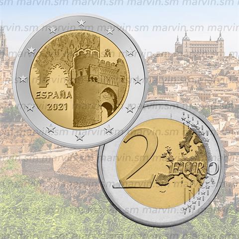  2 euro - Città di Toledo - Spagna - 2021 - UNC 