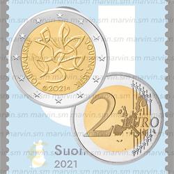 2 euro giornalismo finlandia 2021 unc