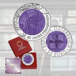 25 euro - NIOBIUM - 50 anni della Televisione - Austria - 2005 - FDC