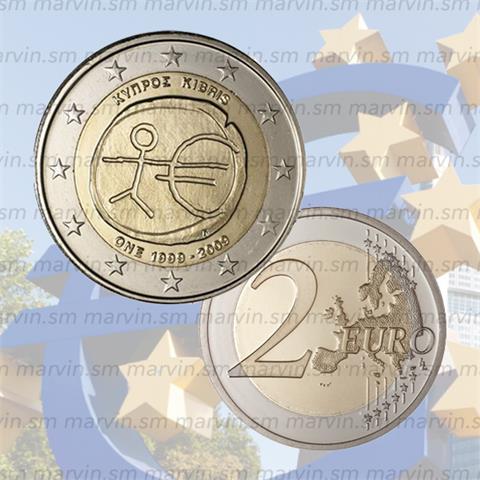  2 euro - Anniversario EMU - Cipro - 2009 - UNC 