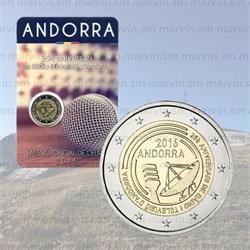 2 euro - Radio e Televisione - Andorra - 2016 - FDC