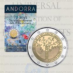 2 euro - Diritti Umani - Andorra - 2018 - FDC