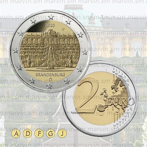  2 euro - Palazzo di Sanssouci - Germania - 2020 - UNC 
