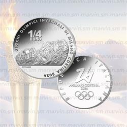 25 cent giochi olimpici invernali cortina italia 2025 cupronichel fdc