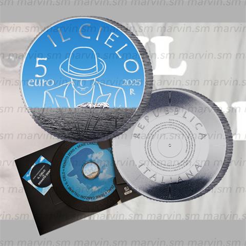  5 Euro – Il Cielo – Renato Zero  –  Italia – 2025 – Ag Rodio - FDC 