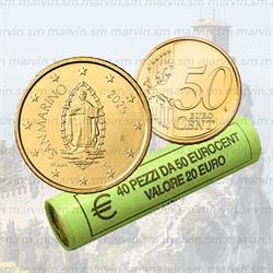 50 cent san marino 2025 rotolino unc