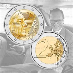 2 euro jacques chirac francia 2022 unc