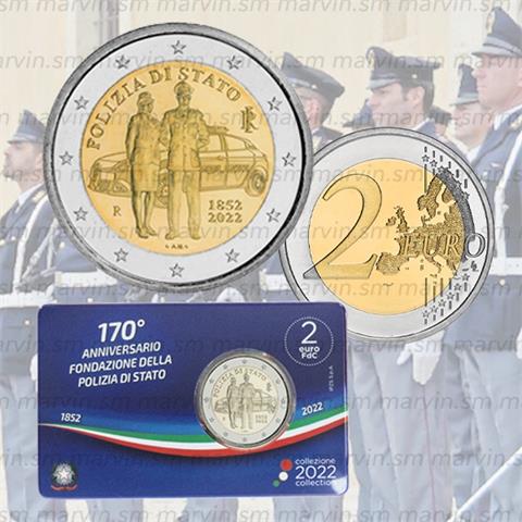  2 euro - Polizia di Stato - Italia - 2022 – Coincard - FDC 