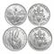 500 und 1000 Lire Silbermünzen gewidmet Papst Johannes Paul II., ST.  in Altre Valute