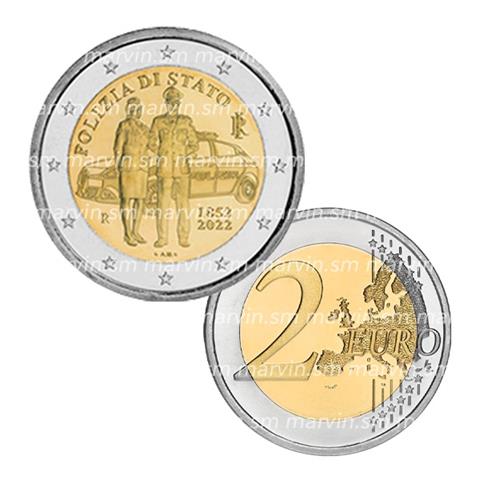 2 Euro Polizia Di Stato Italia 2022 UNC