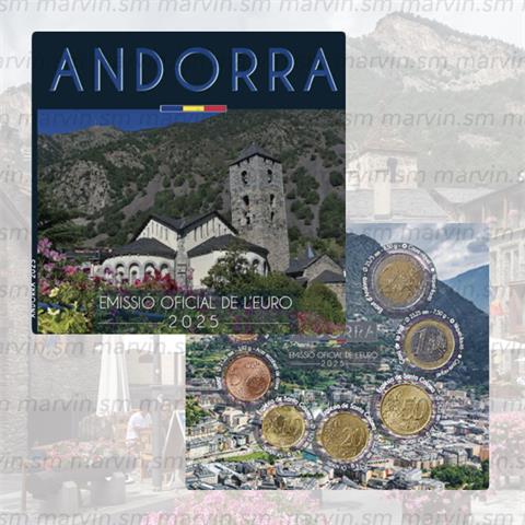  Serie Euro - Andorra - 2025 - 8 monete - FDC 