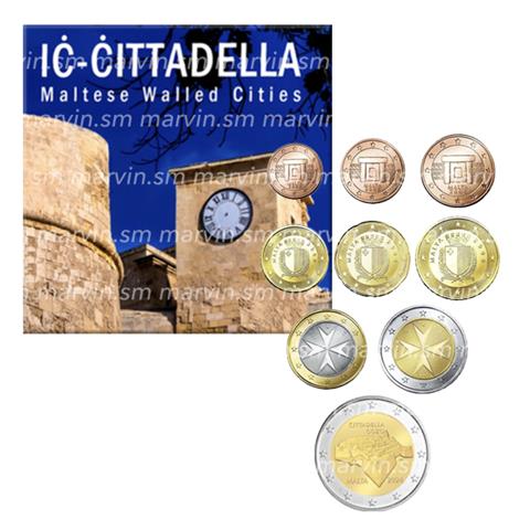  Serie Euro - Cittadella di Gozo - Malta - 2024 - 9 monete - FDC 