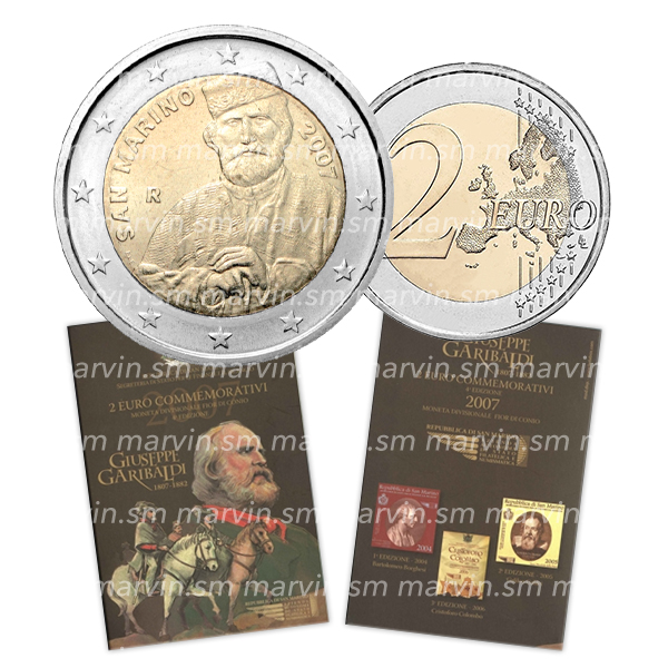 2 Euro Giuseppe Garibaldi San Marino 2007 BU