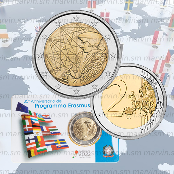 moneta da 2 euro erasmus programme valore