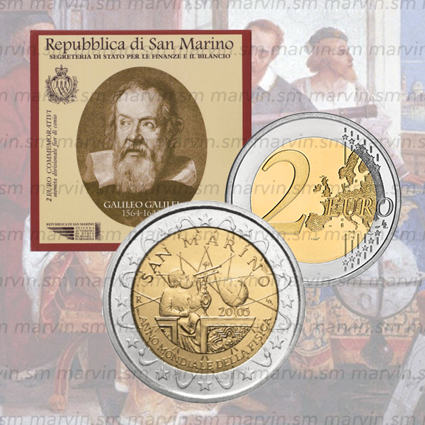 2 euro - Galileu Galilei - San Marino - 2005 - BU