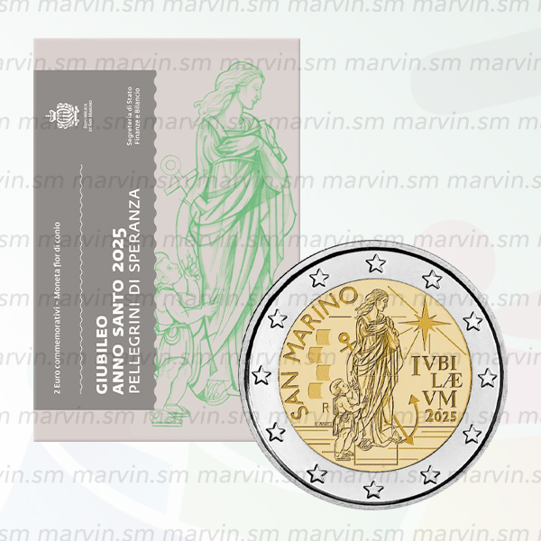 BU €2 Euro Commemorative Coincard - San Marino 2025 Jubilee - Brilliant Uncirculated