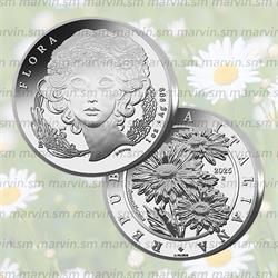 0,25 Euro - Flora  - Italia - 2025 - 1 OZ - AG BULLION