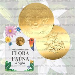0,75 Euro - Giglio - Flora e Fauna - Italia - 2026 – 1/10 OZ - Coincard - Oro FDC
