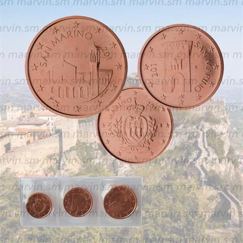  1 2 5 cent - San Marino - 2017 - Blister - NUOVO DISEGNO 