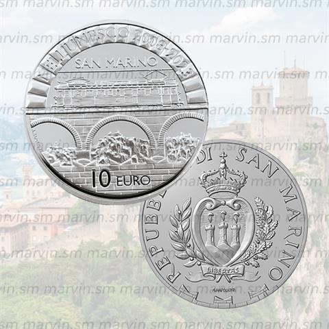  10 euro - Inserimento nell'Unesco - San Marino - 2023 - AG FS 