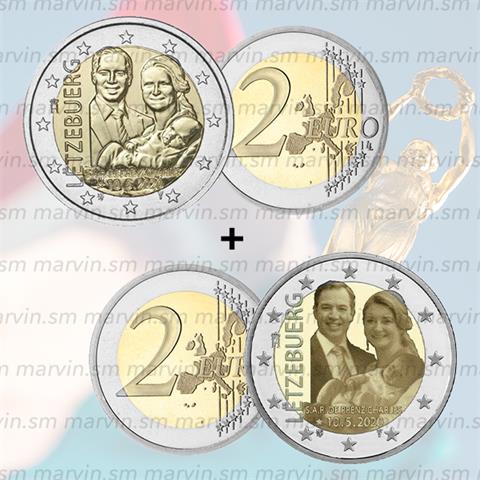  2 euro - Prince Charles - Luxembourg - 2020 - COUPLE - UNC 
