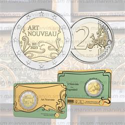 2 euro - Art Nouveau - Belgio - 2023 - Coincard - FDC