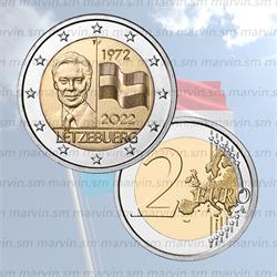2 euro - Bandiera - Lussemburgo - 2022 - UNC