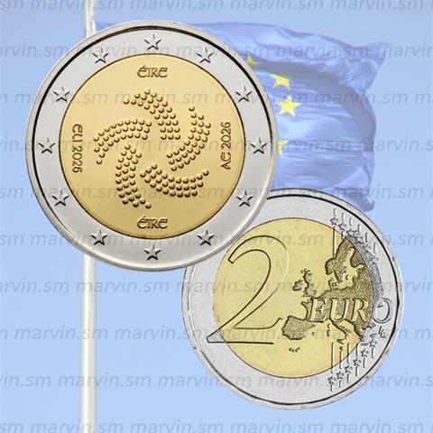  2 Euro - EU Council - Ireland - 2026 - UNC 