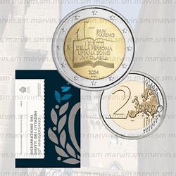 2 euro dichiarazione dei diritti san marino 2024 fdc