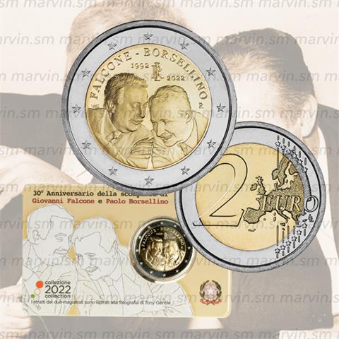  2 euro - Falcone e Borsellino - Italia - 2022 – Coincard - FDC 