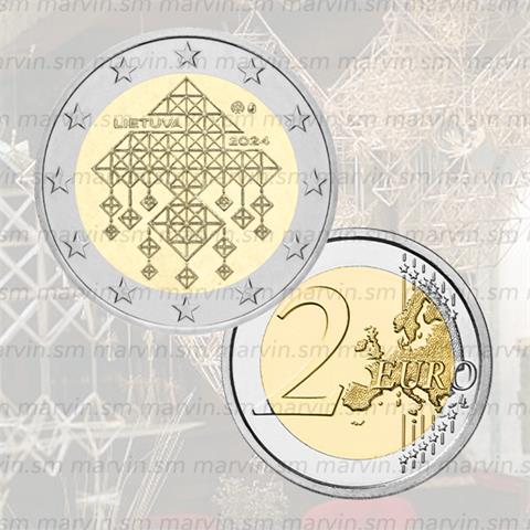  2 euro - Giardini di paglia - Lituania - 2024 - UNC 