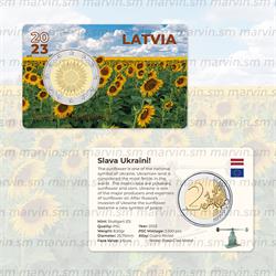 2 euro girasole ucraino lettonia 2023 psc