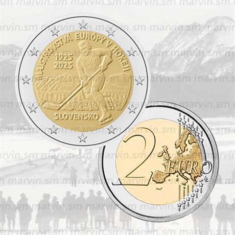  2 euro - Hockey su Ghiaccio - Slovacchia - 2025 - UNC 