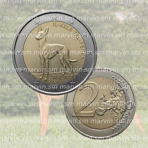  2 Euro - Il cane del Faraone - Malta - 2026 - UNC 